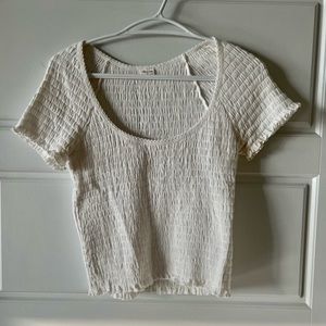 Wilfred Free smocked white tee, size medium